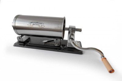 Masina de umplut carnati, 4 kg, material inoxidabil, incarcare usoara, pe verticala, 5 palnii, Micul Fermier, GF-0822-S001-G02 foto