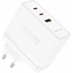 INCARCATOR retea Borofone &quot;BN11&quot;, Quick Charge 100W, 1 x USB, 2 x USB Type-C 5V/3.0A, alb &quot;6941991103773&quot; (timbru verde 0.18 lei)