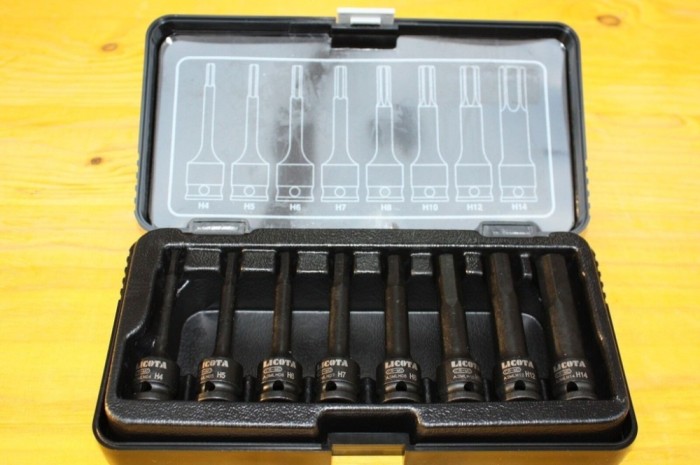 Set chei imbus impact, Set imbusuri 3/8&quot; Cr-Mo, 8 piese