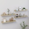 Set 4 Rafturi Perete Gossi, Stejar Sonoma, 60x9x3 cm, MDF, Suspendate, Decorative