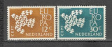 Tarile de Jos/Olanda.1961 EUROPA SE.362, Nestampilat