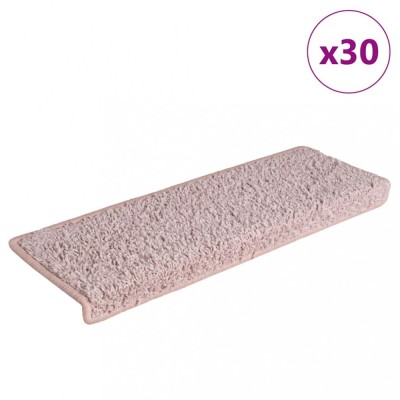 Gossi covorase scara 30 buc 65x21x4 cm alb si roz foto