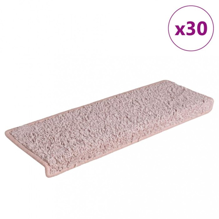 Gossi covorase scara 30 buc 65x21x4 cm alb si roz