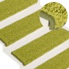 VidaXL Covorașe pentru scări, 15 buc., 65x21x4 cm, margini dreptunghiulare verzi 326204