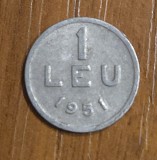 1 leu 1951, RPR / Rom&acirc;nia, aluminiu