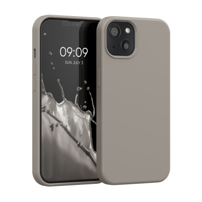 Husa pentru iPhone 13, Silicon, Gri, 55878.43 foto