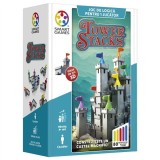 Smart games - tower stacks, joc de logica cu 80 de provocari, 8+ ani, editie lb. romana