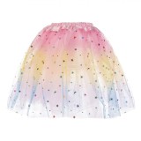 Fustă Tutu Multicoloră, Stars, Dimensiune Talie 22-35cm, Lungime 30cm, Material Poliester, Oem
