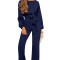 N853-44 Salopeta casual/elegant din material usor elastic vaporos