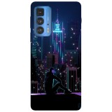 Husa compatibila cu Motorola G20 model Neon City, Silicon, TPU, Viceversa, Transparent, Carcasa