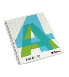 Caiet de birou Esselte, carton, certificare Nordic Swan, reciclabil, A4, 70 coli, cu spira, dictando