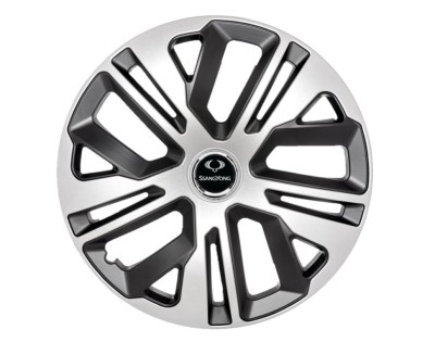 Set 4 capace roti, model Raven Gri-Negru R15, pentru gama auto SsangYong foto