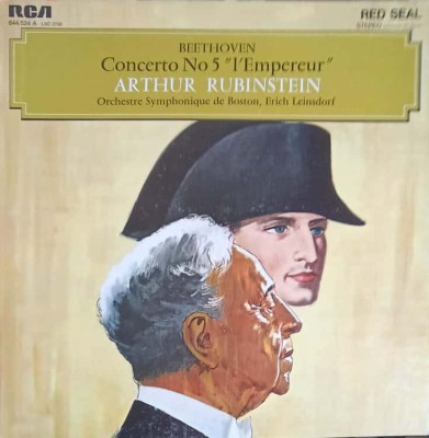 Disc vinil, LP. Concerto No. 5 L&amp;#039;Empereur-Beethoven, Arthur Rubinstein, Boston Symphony Orchestra, Erich Le-243003 foto