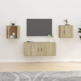 Gossi dulapuri tv montate pe perete 2 buc stejar sonoma 40x34,5x40 cm