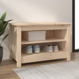vidaXL Bancă pentru pantofi, 70x38x45,5 cm, lemn masiv de pin
