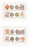 |Romania, LP 1306/1992, Medalii Olimpice - J.O. Barcelona (2 blocuri), MNH