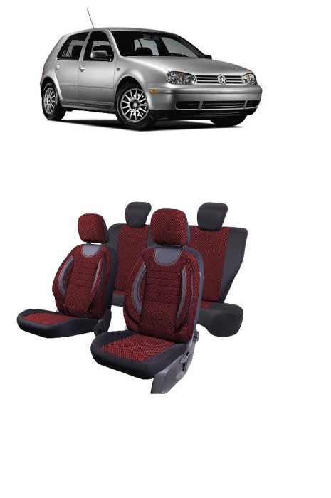 Set Huse scaune Piele ecologica cu textil VW GOLF IV (1997 - 2004)