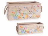 Cumpara ieftin Set 2 cosulete Paste lemn multicolor 25x10x12 cm, 19x7x7 cm