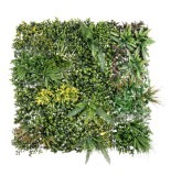 Panou plante artificiale verzi galbene 100x100 cm
