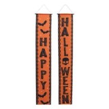 Banner de Perete Halloween, Negru cu Portocaliu, 30x180cm, Set 2 buc, CMCLASS