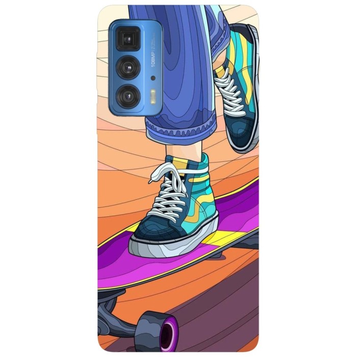 Husa compatibila cu Motorola Edge 20 Lite model Skater Girl, Silicon, TPU, Viceversa