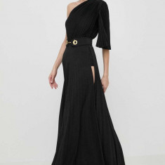 Elisabetta Franchi rochie culoarea negru, maxi, evazati