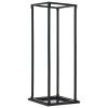 Rastel Lemne Foc vidaXL Negru 37x37x113cm Otel cu Postament Suport Depozitare Lemne Semineu