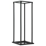 Rastel Lemne Foc vidaXL Negru Otel 37x37x113 cm Suport Interior Exterior Depozitare Lemne Semineu Soba