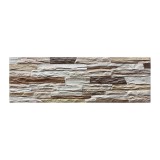 Gresie exterior / interior portelanata fatada Ohio Beige, 17 x 52 cm, bej, mata, imitatie piatra