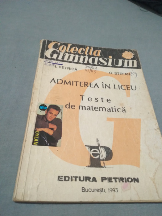 TESTE DE MATEMATICA -I. PETRICA 1993 COLECTIA GIMNASIUM