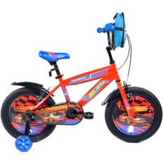 Bicicleta pentru copii 2-4 ani Belderia Fastwheel, roti 12 inch, cu roti ajutatoare si frane V-Brake, orange, cu ghiozdan for Your BabyKids