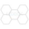 Lumină LED Hexagonală Profesională Aluminiu&ndash; 5 Module 210x299CM &ndash; Service Auto,