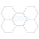 Lumină LED Hexagonală Profesională Aluminiu&ndash; 5 Module 210x299CM &ndash; Service Auto,