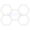 Lumină LED Hexagonală Profesională Aluminiu&ndash; 5 Module 210x299CM &ndash; Service Auto,
