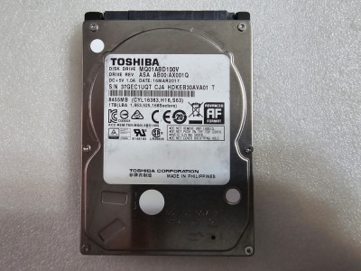 Hard disk laptop Toshiba 1TB 5400RPM, 8MB, SATA, 2.5, MQ01ABD100V foto