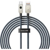 CABLU alimentare si date Baseus Unbreakable, Fast Charging Data Cable pt. smartphone, USB la USB Type-C 100W, 2m, braided aliaj zinc, alb &quot;P1035580122