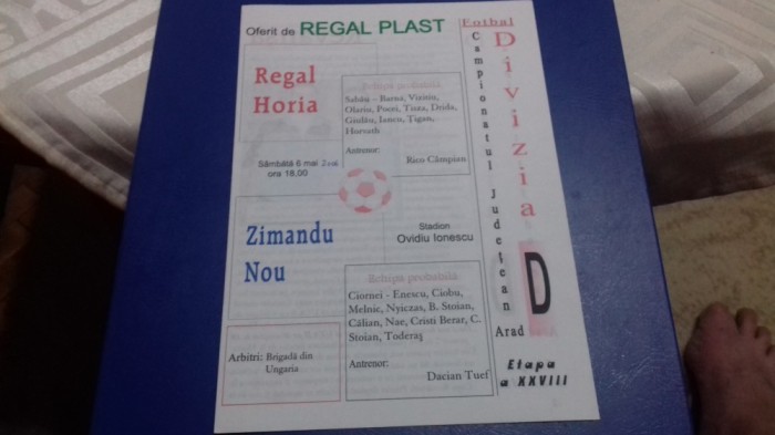 program Regal Horia - Zimandu Nou