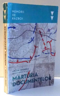 MARTURIA DOCUMENTELOR, MEMORII DE RAZBOI de COSTIN IONASCU , 1968 foto