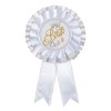 Insignă Nuntă, Bride to Be, Alb, Diametru 16cm, Oem