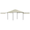 VidaXL Pavilion cu acoperiș dublu extins, 3x3x2,75 m, crem, 180 g/m&sup2;