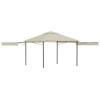 Pavilion cu acoperis dublu extins, 3x3x2,75 m, crem, 180 g/m&sup2; GartenMobel Dekor, vidaXL