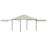 VidaXL Pavilion cu acoperiș dublu extins, 3x3x2,75 m, crem, 180 g/m&sup2;