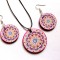 set bijuterii lemn cu mandala 40862