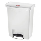 Rubbermaid Coș de gunoi step-on &bdquo;Slim Jim&rdquo; 30 L alb