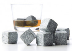 Set 9 Cuburi Whiskey Stones Refolosibile pentru Racit Whiskey sau Alte Bauturi, Culoare Granit foto