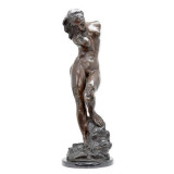 Eva-statueta din bronz cu un soclu din marmura TBA-4, Nuduri