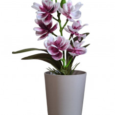 Ghiveci decorativ cu Orhidee artificiala, 6 x 17 cm