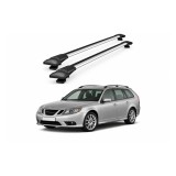 Bare portbagaj transversale auto aluminiu compatibile Saab 9-3 Sportwagon 2006-2012 84-84 cm Cod: KL3