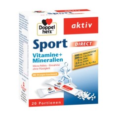 Supliment alimentar Doppelherz Sport Aktiv Direct, complex vitamine, minerale și oligoelemente, portocale, 20 plicuri
