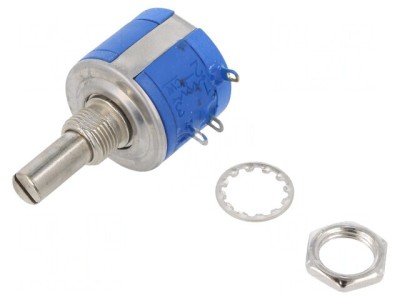 Potentiometru axial multitura 5k&amp;Omega; 2W&amp;plusmn;5% linear 6.3mm foto